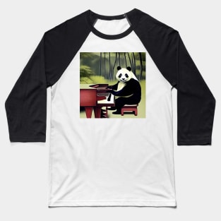 A Panda Bear In It’s Natural Habitat Playing The Piano. Baseball T-Shirt